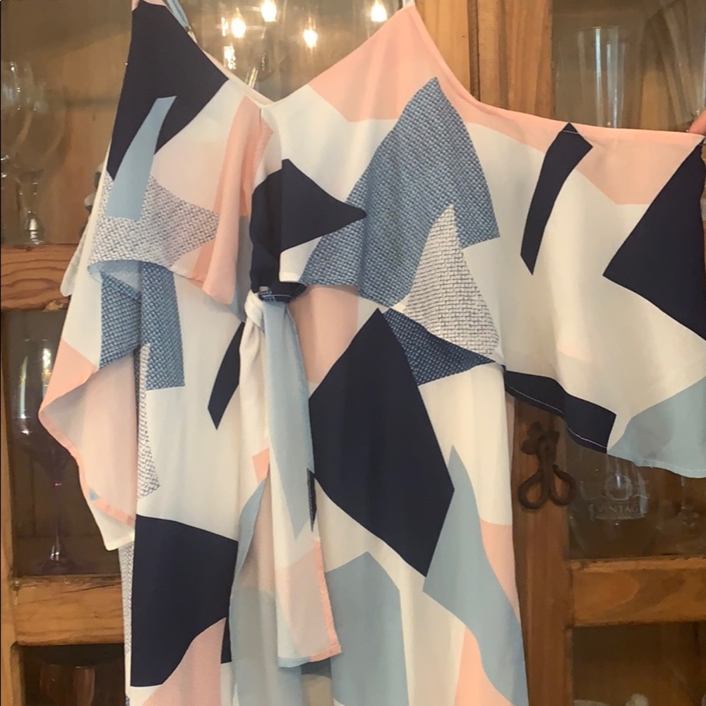 Cute Summer Patterned Shift Dress - image 3